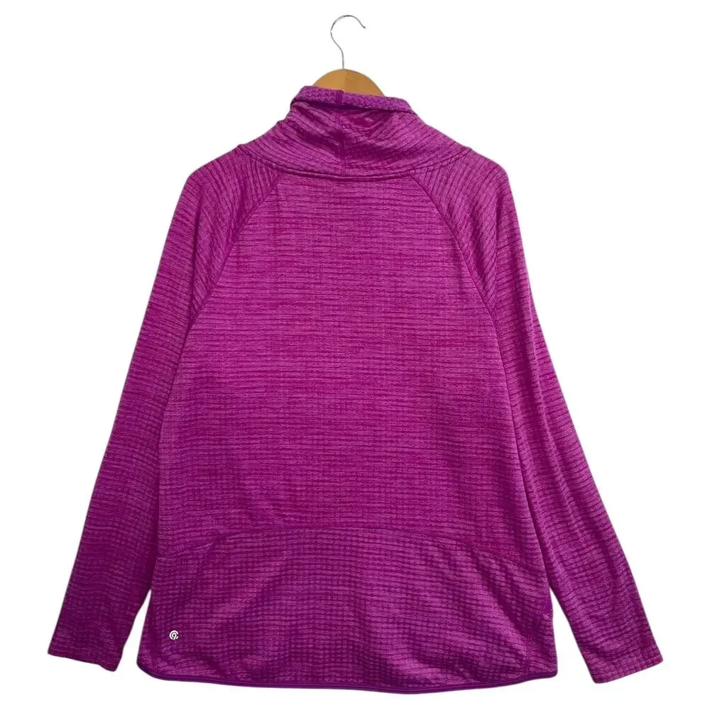 Champion Top Womens XX Large Purple Funnel Neck Pullover Long Sleeve Cozy Comfy